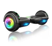 SISIGAD Offroad Hoverboard Kinder Adults mit 6,5" Reifen Leistungsstarke große Batterie Hoverboard Bluetooth-Lautsprechern LED-Licht, A02, A02-Black