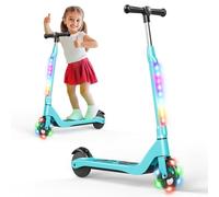 SISIGAD Trottinette Electrique Enfant 6-8-10 Ans Scooter Électrique 5.3 Pouces avec Lumière LED Colorée & 3 Hauteurs Ajustables, Patinette Enfant Vitesse Max 10 Km/h Charge Max 70Kg Autonomie 4KM