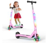 SISIGAD Trottinette Electrique Enfant 6-8-10 Ans Scooter Électrique Enfant 5.3 Pouces avec Lumière LED Colorée & 3 Hauteurs Ajustables, Patinette Enfant Vitesse Max 10 Km/h Autonomie Maxi 4KM