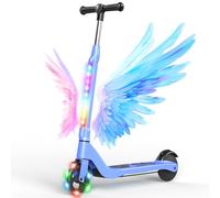 SISIGAD Trottinette électrique pour Enfant de 6 à 10 Ans, avec lumières LED et 3 hauteurs réglables, Charge maximale 70 kg, Vitesse maximale 10 km/h, autonomie maximale 4 km