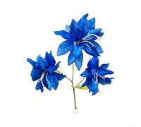 SiSinkal Arrangement d'orchidées artificielles de 68 cm en soie synthétique durable pour décoration de maison, mariage, bureau (bleu roi)