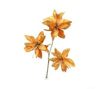 SiSinkal Arrangement d'orchidées artificielles en soie synthétique durable pour décoration de maison, mariage, bureau (orange) 68 cm