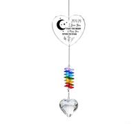 SiSinkal Attrape-soleil en forme de cœur gravé pour motifs floraux, 30,5 cm, arc-en-ciel pour carillon éolien en cristal pour fenêtre, terrasse, jardin, maman, sœur, papa (don de charité - 5)