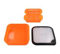 Sisinkal Boîte à appâts de pêche, design 2 en 1 avec couvercle perforé pour le rangement des appâts vivants, récipient drainant les granulés, orange, accessoire de pêche à la carpe (5,5-OS)