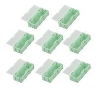 Sisinkal Boîte de rangement pour composants électroniques, 10 boîtes de rangement en plastique avec plusieurs compartiments pour pièces SMD SMT, 75 x 31,5 x 21,5 mm