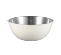 Sisinkal Bol mélangeur en acier inoxydable 304 avec bec verseur - Bol de préparation de salade facile à nettoyer - Design moderne pour la cuisson de légumes, de la pâte (20 cm)