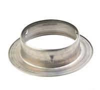 Sisinkal Bride de tuyau ronde pour siège de tuyau de ventilation, rosace en acier inoxydable, support mural et plafond (100 mm)