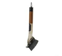 SiSinkal Brosse à vaisselle à long manche avec distributeur de savon intégré pour une utilisation en cuisine, baguette de nettoyage avec éponge en pâte de bois pour un lavage facile des casseroles et