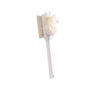 SiSinkal Brosse de bain à long manche avec poils doux pour un nettoyage facile du dos et un nettoyage doux de la peau, parfaite pour la douche, la baignoire, la routine quotidienne de bain (blanc)