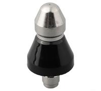 SiSinkal Buse de vidange haute pression de 10,2 cm, 5000 psi, outil de nettoyage d'égout en acier inoxydable pour dragage de tuyaux et nettoyage des égouts bloqués, argent + noir