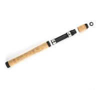 SiSinkal Canne à pêche à monter soi-même, poignée droite, poignée tournante, moulinet et kit de réparation avec poignée en liège, longueur totale de 340 mm, pour construction ou réparation de canne à