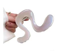 SiSinkal Cheveux ondulés minimalistes pour griffe de requin pour un chignon sûr, matériau acrylique léger pour femme (blanc)