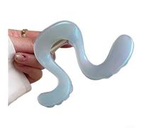 SiSinkal Cheveux ondulés minimalistes pour griffe de requin pour un chignon sûr, matériau acrylique léger pour femme (bleu)