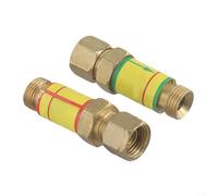 SiSinkal Clapet anti-retour d'oxygène acétylène 1.5 pour chalumeau de coupe, accessoires de soudage en cuivre avec protection anti-retour pour compteur d'oxygène et d'acétylène