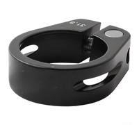 SiSinkal Collier de serrage de tige de selle en alliage d'aluminium pour VTT, vélo de route, mécanisme de verrouillage sécurisé pour éviter le glissement, pièce de cyclisme légère (noir, 31,8 mm)