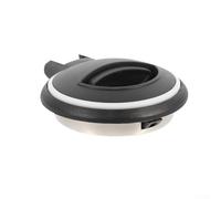 SiSinkal Couvercle intérieur en acier inoxydable poli pour bouilloire électrique, couvercle de rechange avec bord en plastique, facile à installer pour une utilisation quotidienne en cuisine, noir