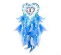SiSinkal Cœur fait à la main pour attrape-rêves avec plumes délicates pour décoration de la maison, art mural à suspendre pour attraper les mauvais rêves et dormir paisiblement, idée de fête de