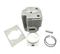 SiSinkal Cylindre de tondeuse à gazon pour assemblage de piston 48 mm Taille d'alésage Pièce de rechange compatible avec Truper DES-63 Modèle pour cour, jardin, entretien extérieur de pelouse