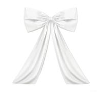 SiSinkal Décoration murale en polyester en forme de nœud géant pour photo Motif papillon 105 x 65 cm Pour fête d'anniversaire, fête prénatale (Blanc)