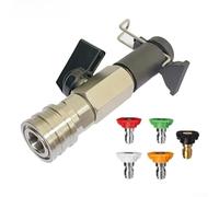 SiSinkal Ensemble de buses de nettoyeur haute pression en acier inoxydable avec connexion rapide de 6,35 mm, 2320 psi maximum, embouts de pulvérisation compatibles avec Karcher, Bosch, Nilfisk pour