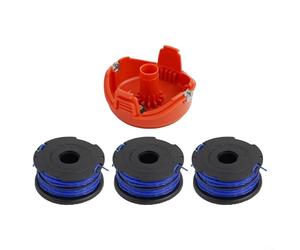 SiSinkal Ensemble de Cache-Fil de 1,65 mm de Rechange pour débroussailleuse BlackDecker Compatible avec GL315 GL350 GL650 GL337SB GL546SC GL651SB GL652 GL653 (1 Capuchon + 3 bobines)