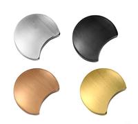 Sisinkal Ensemble de repose-baguettes en métal doré demi-rond pour cuillère, fourchette, décoration de table de cuisine, accessoires de salle à manger (1 noir + 1 argent + 1 or rose)