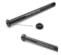 Sisinkal Essieu traversant de vélo 142 x 12 mm P1.0 Φ12 x 168L pour filetage M12 19L en alliage d'aluminium noir avec rondelle plate conique pour cadre de VTT