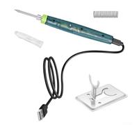 SiSinkal Fer à souder USB 8 W, outil de soudure électrique portable avec mise en veille automatique et voyant lumineux, pointe en acier inoxydable à chaleur rapide pour réparation SMD, tête grise avec