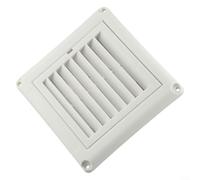 Sisinkal Grille d'aération pour sèche-linge de 10,2 cm, grille d'aération murale extérieure pour CVC, cuisine, salle de bain, plastique ABS, 150 mm x 150 mm