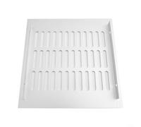 Sisinkal Grille d'aération rectangulaire en alliage d'aluminium pour armoire, armoire à chaussures, placard 200 x 200 mm, 200 x 250 mm, 200 x 300 mm, 200 x 400 mm (blanc 200 x 200 mm)