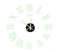 SiSinkal Horloge murale lumineuse en acrylique silencieuse sans tic-tac - Grande décoration avec chiffres phosphorescents pour salon, chambre à coucher, maison, bureau, école (veilleuse)