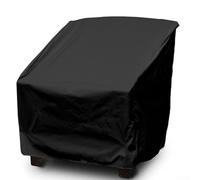 SiSinkal Housse imperméable pour meubles d'extérieur empilables et grill - taffetas de polyester enduit d'argent 190 - Ions toutes saisons contre la pluie, la neige, la poussière et les UV - Noir