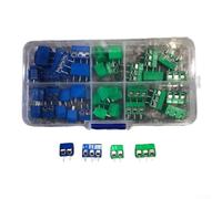 SiSinkal KF301 Lot de 40 borniers à vis de 2,54 mm 2P 3P Connecteurs de Montage PCB compatibles avec Les Ports d'extension GPIO et Les en-têtes Standard de 0,1 Pouce