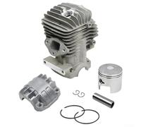 SiSinkal Kit cylindre et piston 34 mm chromé pour tronçonneuse compatible avec les modèles de cylindrée 2500 25cc y compris réparation moteur de scie 12"