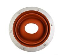 Sisinkal Kit de conduit de poêle de tente, joint de tuyau anti-brûlure en silicone pour cloche, tente, brûleur à bois, camping, cuisine en plein air, 75 à 160 mm, réglable, orange clignotant (lot de 2
