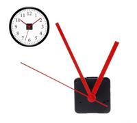 SiSinkal Kit de mouvement d'horloge à quartz silencieux avec tige de 13 mm et filetage de 5,5 mm pour horloges murales, mécanisme de remplacement pour la maison ou les projets de réparation (rouge)