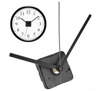 SiSinkal Kit de mouvement d'horloge à quartz silencieux avec tige de 13 mm et filetage de 5,5 mm pour horloges murales, mécanisme de remplacement pour la maison ou les projets de réparation (noir)