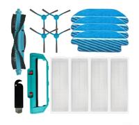 SiSinkal Kit de pièces de rechange pour Cecotec 3290 3390 3490 3590 3690 Ultra, comprend une brosse à rouleau, 4 brosses latérales, 4 chiffons à vaisselle, une brosse de nettoyage et un couvercle pour