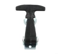 SiSinkal Loquets de tiroir en T en caoutchouc élastique, loquet de capot en acier inoxydable avec supports, absorption des vibrations flexible pour projets d'amélioration de la maison, noir, 12 cm de