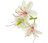 SiSinkal Lot de 10 fleurs de jasmin artificielles à colle douce pour bouquet de mariage, décoration d'intérieur, arrangement floral réaliste (blanc)