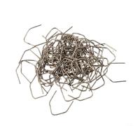 SiSinkal Lot de 100 agrafes de soudure en plastique pour pare-chocs de voiture, clous d'agrafes à chaud en acier inoxydable pour soudeur, compatibles avec garde-boue, formes ondulées plates