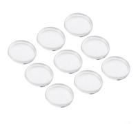 Sisinkal Lot de 100 boîtes de rangement rondes en plastique transparent de 34 mm pour pièces de monnaie commémoratives