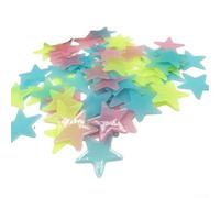 SiSinkal Lot de 100 étoiles phosphorescentes - 3 cm - Pour décoration de plafond de chambre à coucher - En plastique sûr - Plusieurs couleurs - Pour la décoration de la maison
