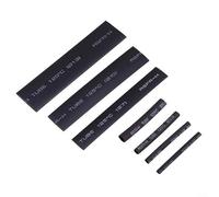 SiSinkal Lot de 127 gaines thermorétractables 2:1 en polyoléfine - Diamètres assortis pour câblage électrique de voiture - Protection des conducteurs - Noir