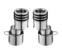 SiSinkal Lot de 2 adaptateurs de robinet de douche réglables - Connecteur d'angle flexible rotatif à 360° avec longueur extensible de 120 mm à 180 mm, grand débit de 20 mm en acier inoxydable pour la