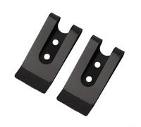 SiSinkal Lot de 2 clips de ceinture en fer au manganèse avec base plate et 2 trous de montage pour gaines, portefeuilles, pochettes ou projets d'artisanat