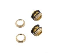 SiSinkal Lot de 2 raccords de cloison en laiton avec joint en silicone, traversée de réservoir pour pompe de réservoir d'eau, connecteur de tuyau étanche de 1,9 cm pour tuyau d'arrosage et systèmes de