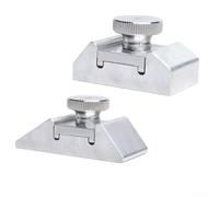 SiSinkal Lot de 2 supports de papier abrasif en alliage d'aluminium, bloc de ponçage manuel avec clip de meulage pour le polissage des bords, outil de plan d'angle pour le travail du bois et la