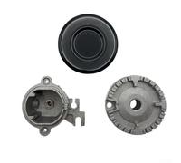 Sisinkal Lot de 3 cache-brûleurs à gaz en forme de couronne pour réchaud à gaz, kit de mise à niveau pour la plupart des cuisinières à gaz, fer 55 mm, 75 mm, 100 mm (concave 75)