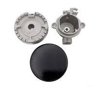 Sisinkal Lot de 3 cache-brûleurs à gaz en forme de couronne pour réchaud à gaz, kit de mise à niveau pour la plupart des cuisinières à gaz, fer 55 mm, 75 mm, 100 mm (plat 75)